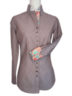Women’s Brown Chambray Western Shirt