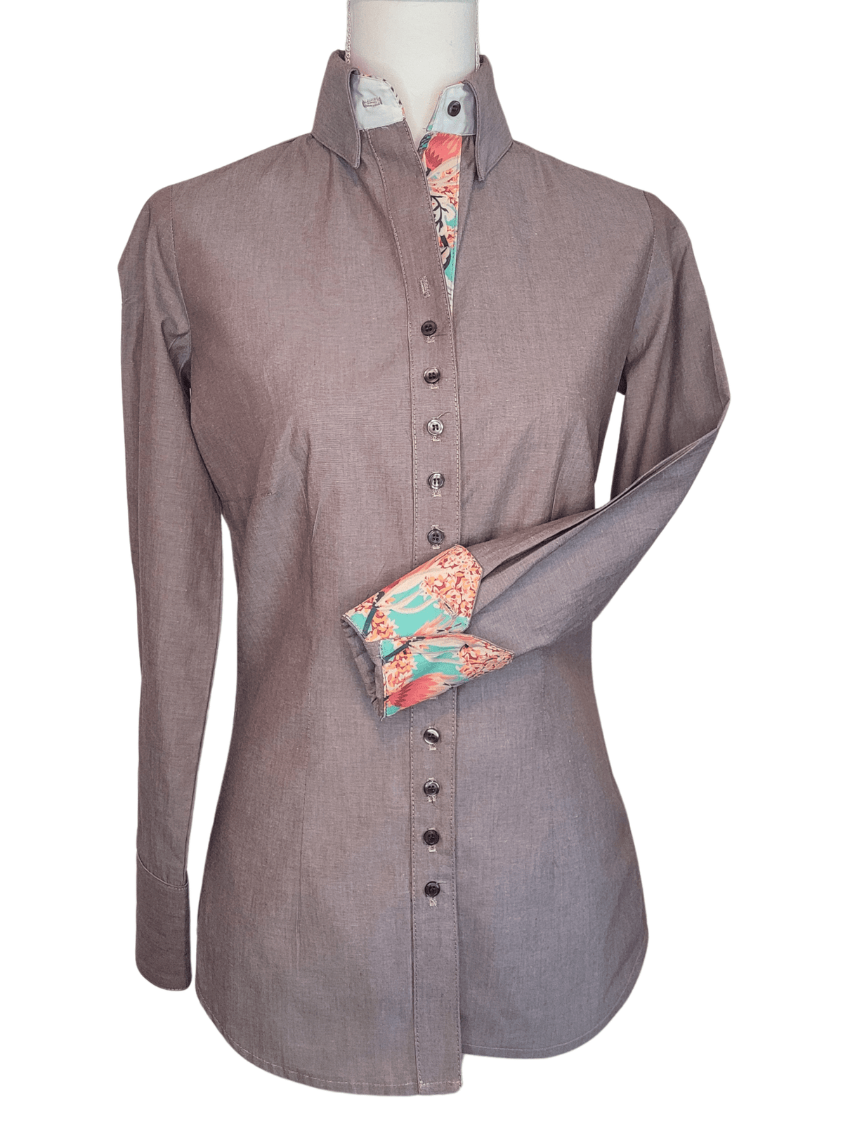 Women’s Brown Chambray Western Shirt