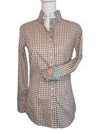 Olive Gingham Women’s Western Shirt | Core Collection