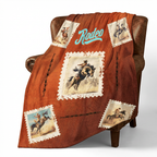 Baha Ranch Western Rodeo Throw Blanket