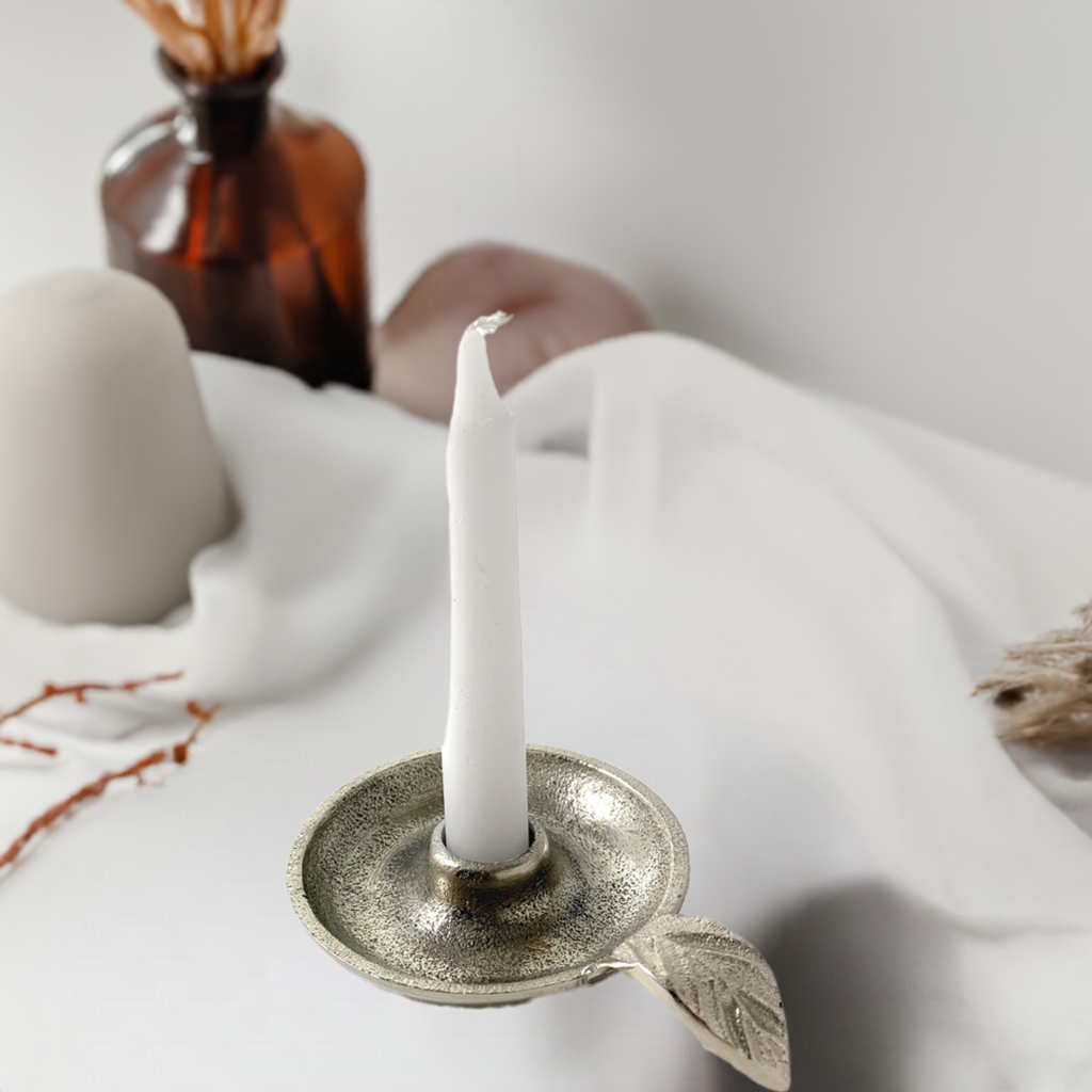 Silver Taper Candle Holder