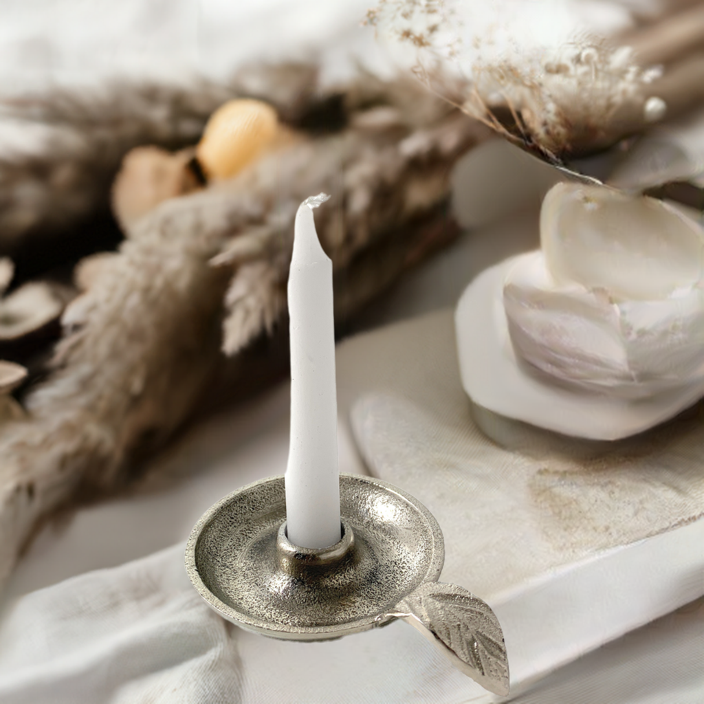 Silver Taper Candle Holder