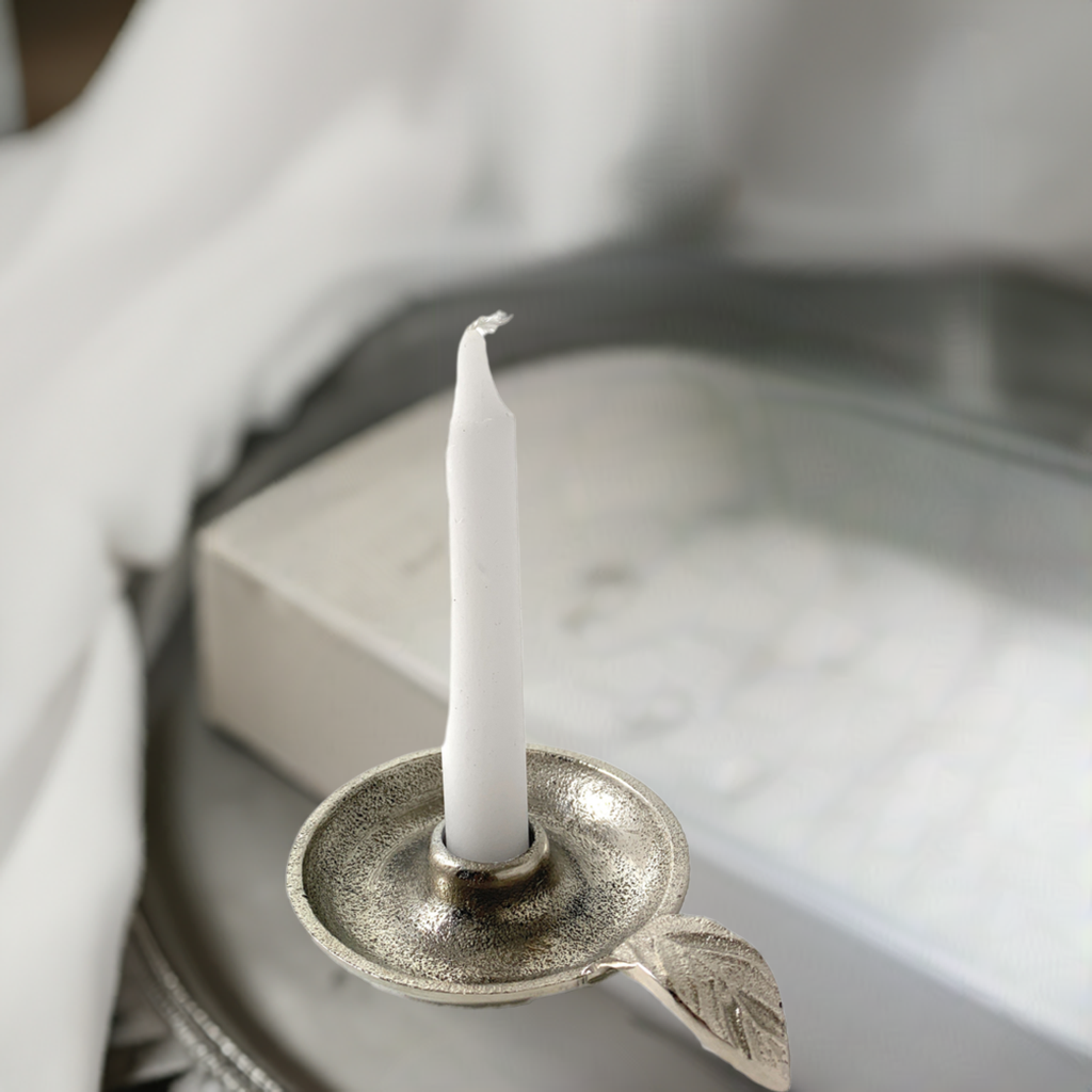 Silver Taper Candle Holder