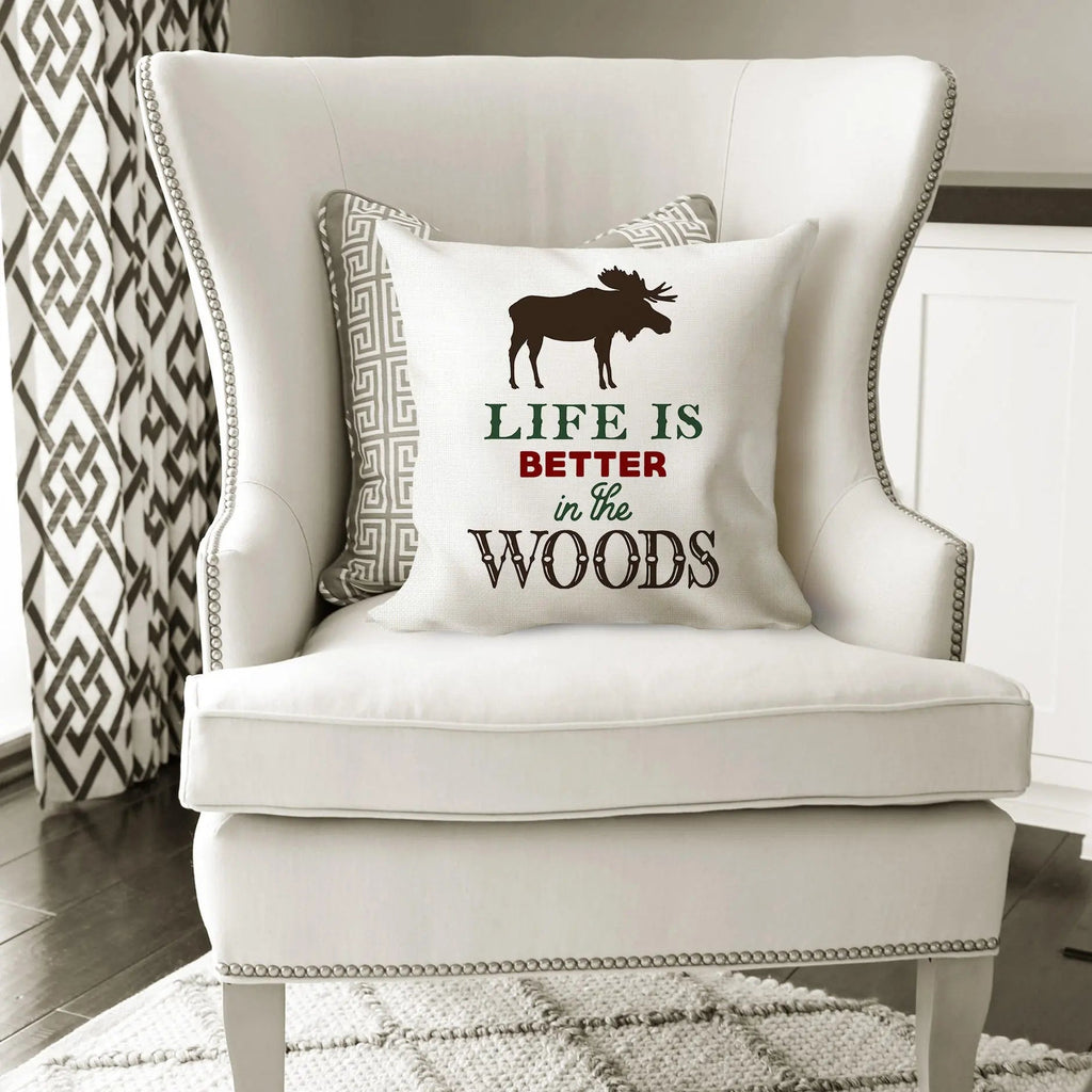 Moose Cabin Pillow Cover