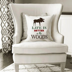 Moose Cabin Pillow Cover
