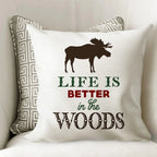 Moose Cabin Pillow Cover