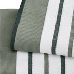 Decorative Cotton Stripe Bath Towel Set - Noelle Collection