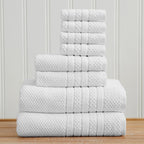 100% Cotton Checkered Jacquard Bath Towel Set