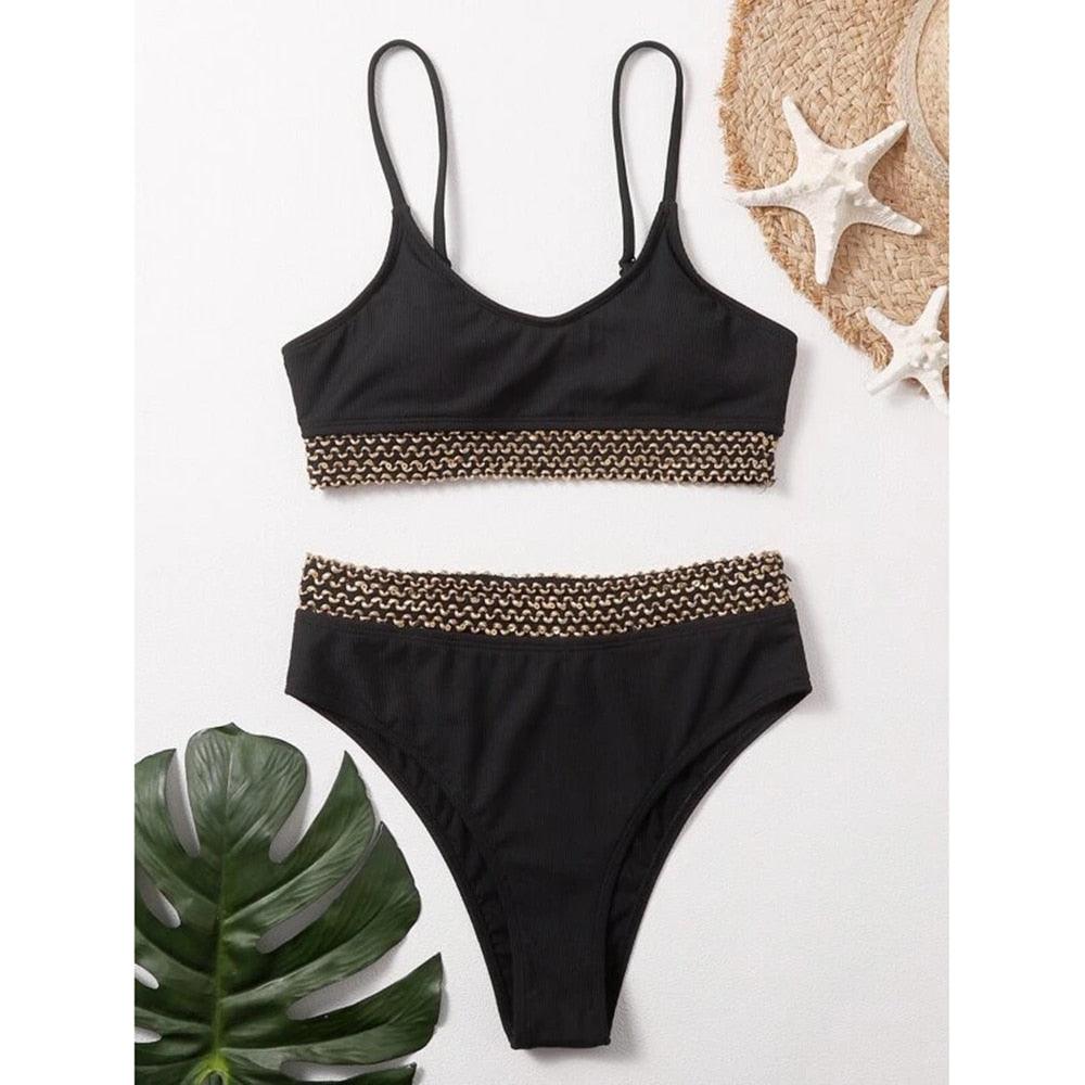 Women’s High-Waisted Push-Up Bikini Set