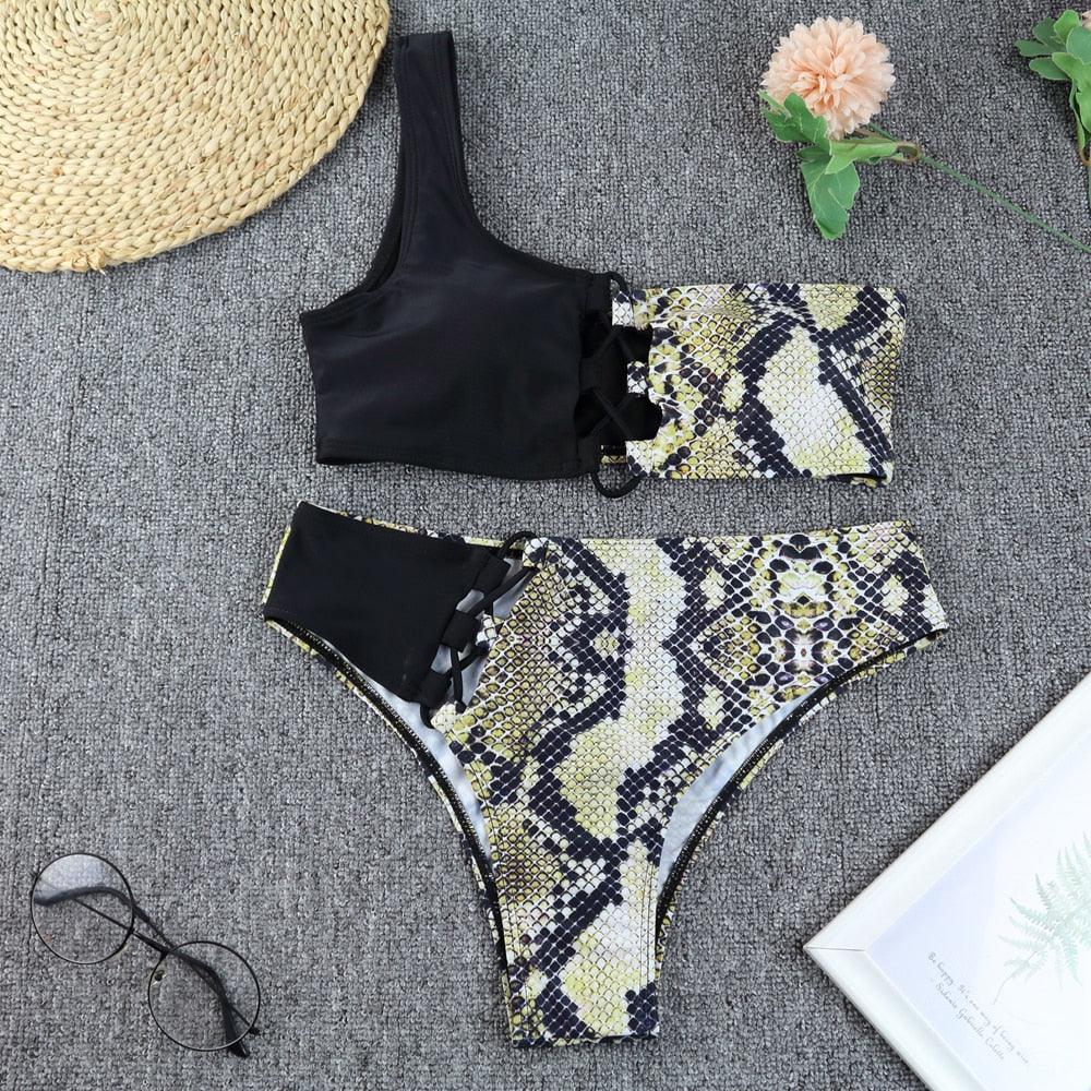 Women’s High-Waisted Push-Up Bikini Set