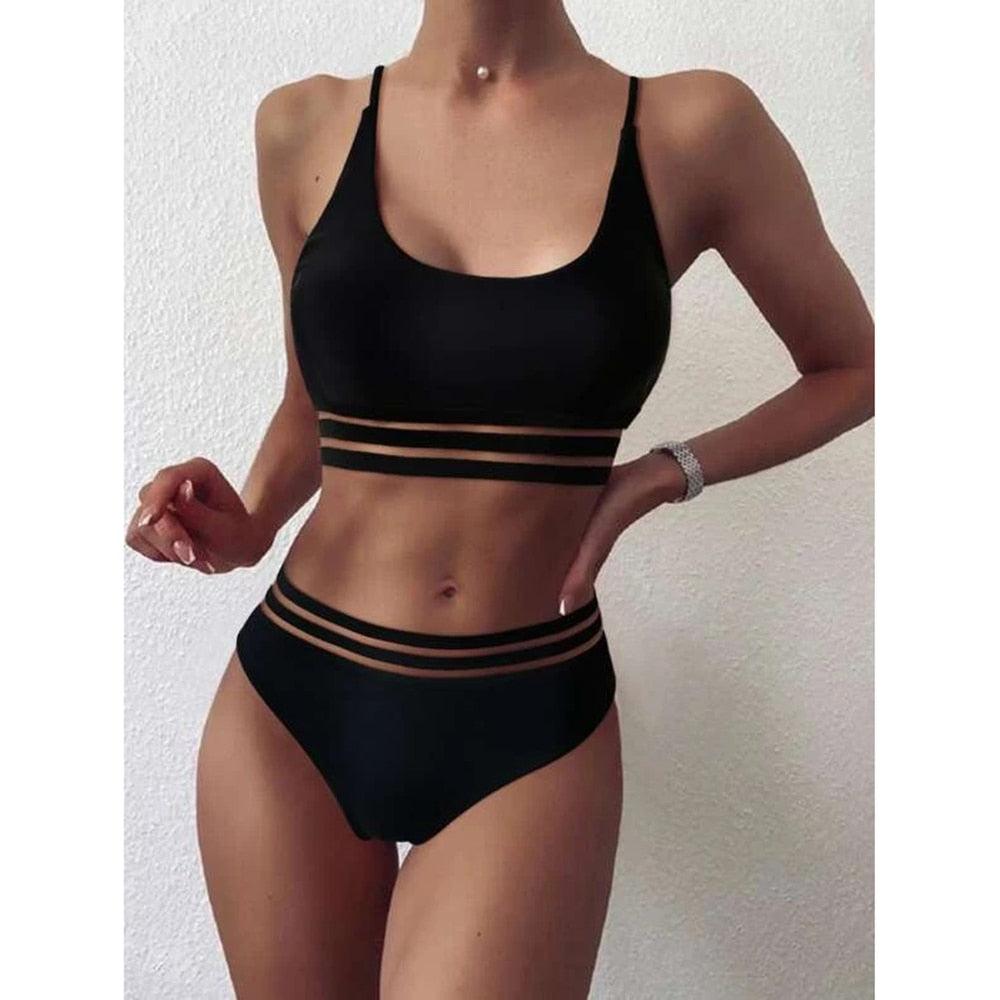 Women’s High-Waisted Push-Up Bikini Set