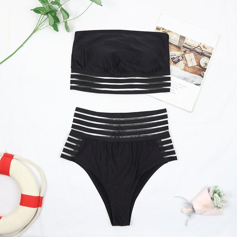 Women’s High-Waisted Push-Up Bikini Set
