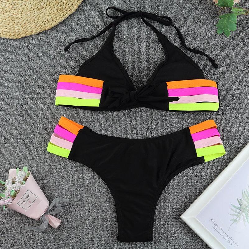 Women’s High-Waisted Push-Up Bikini Set