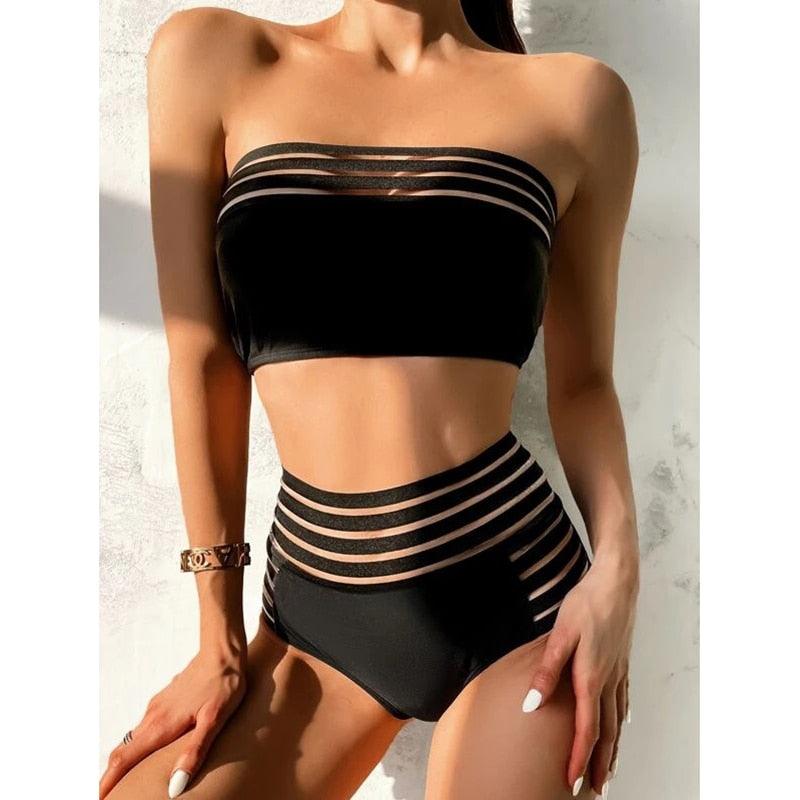 Women’s High-Waisted Push-Up Bikini Set
