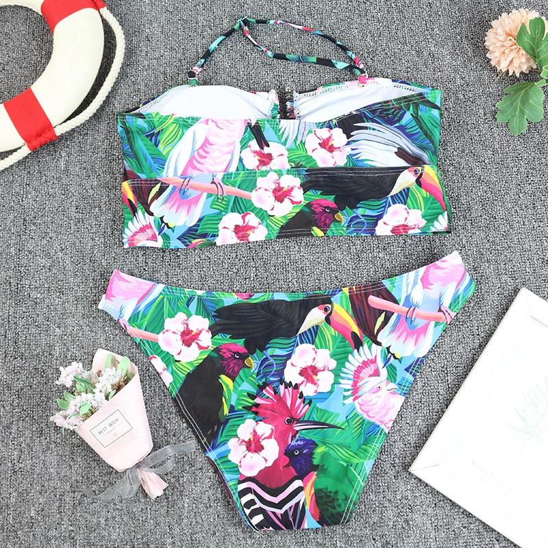 Women’s High-Waisted Push-Up Bikini Set