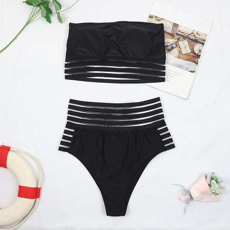Women’s High-Waisted Push-Up Bikini Set