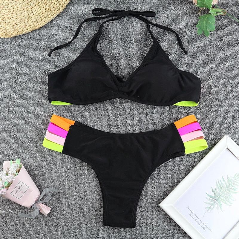 Women’s High-Waisted Push-Up Bikini Set