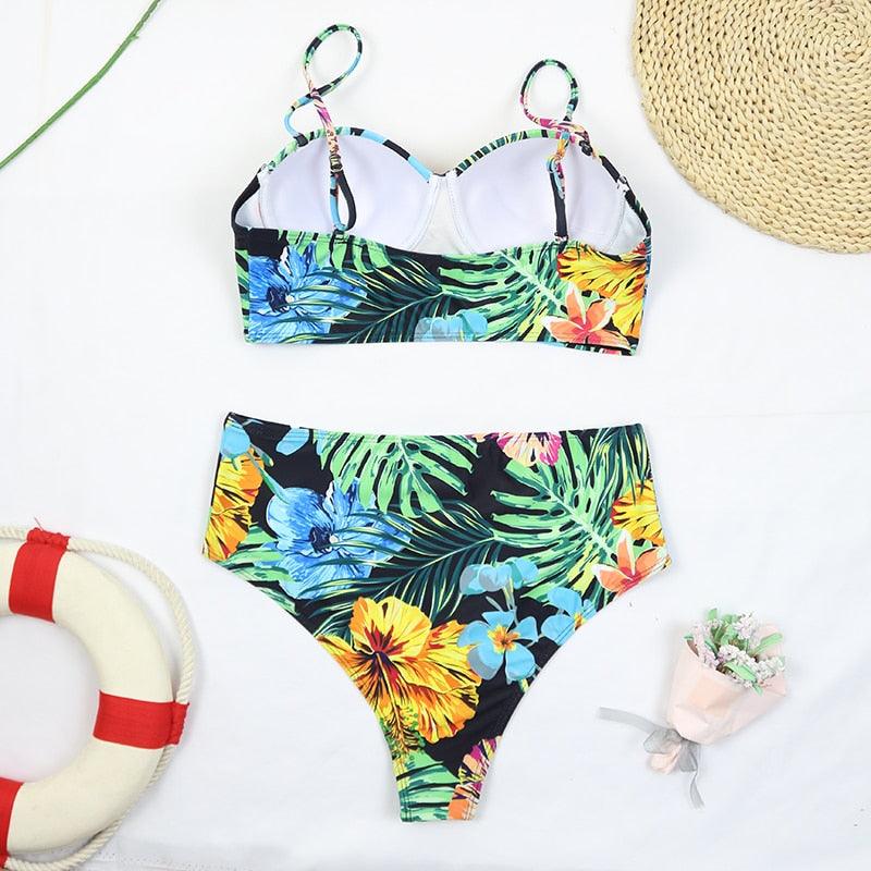 Women’s High-Waisted Push-Up Bikini Set