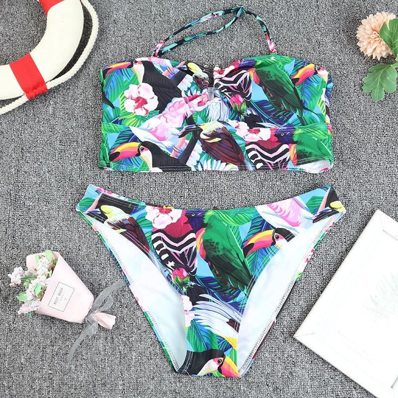 Women’s High-Waisted Push-Up Bikini Set