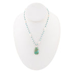 Madeleine Blue Turquoise and Sterling Silver Drop Pendant Necklace