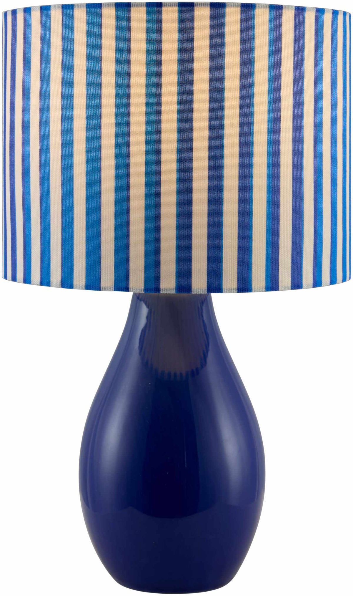 Beitbridge Navy Ceramic Table Lamp with Linen Shade