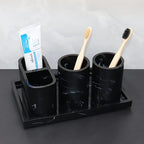 5-Piece Marble-Look Bathroom Accessory Set