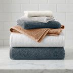 Georgiana Turkish Cotton Ribbed Bath Towel Set – 6 Piece