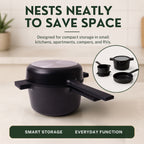 Stackable Nonstick Cookware Set, 5-Piece