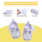 Baby Girls’ White Satin Christening Booties – 12–18 Months