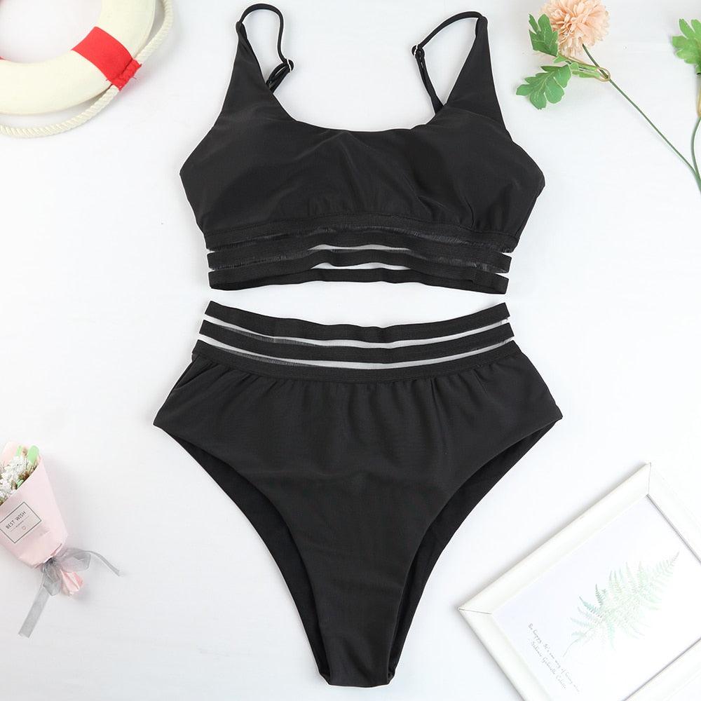 Women’s High-Waisted Push-Up Bikini Set
