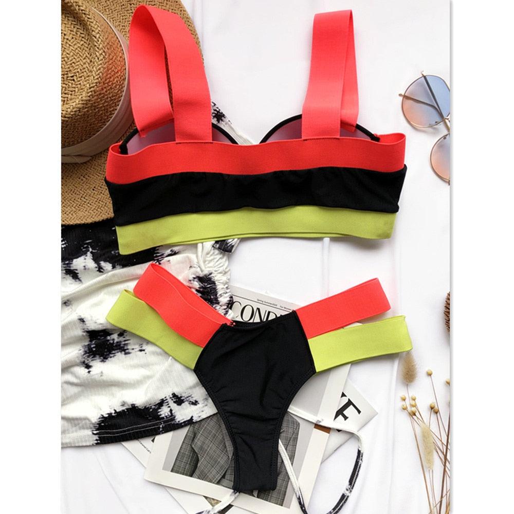 Women’s High-Waisted Push-Up Bikini Set