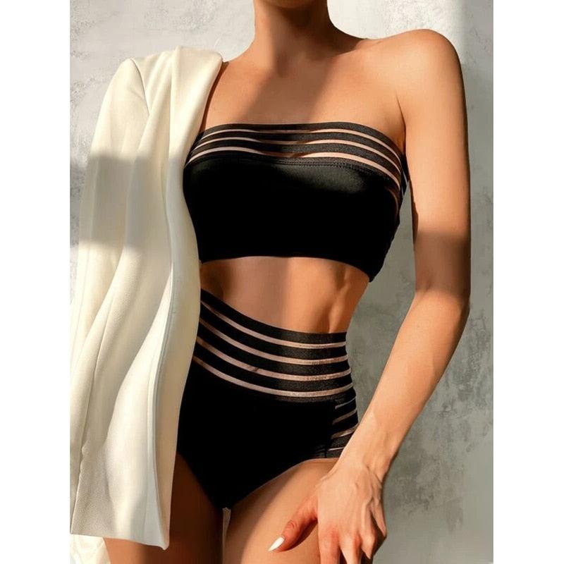Women’s High-Waisted Push-Up Bikini Set