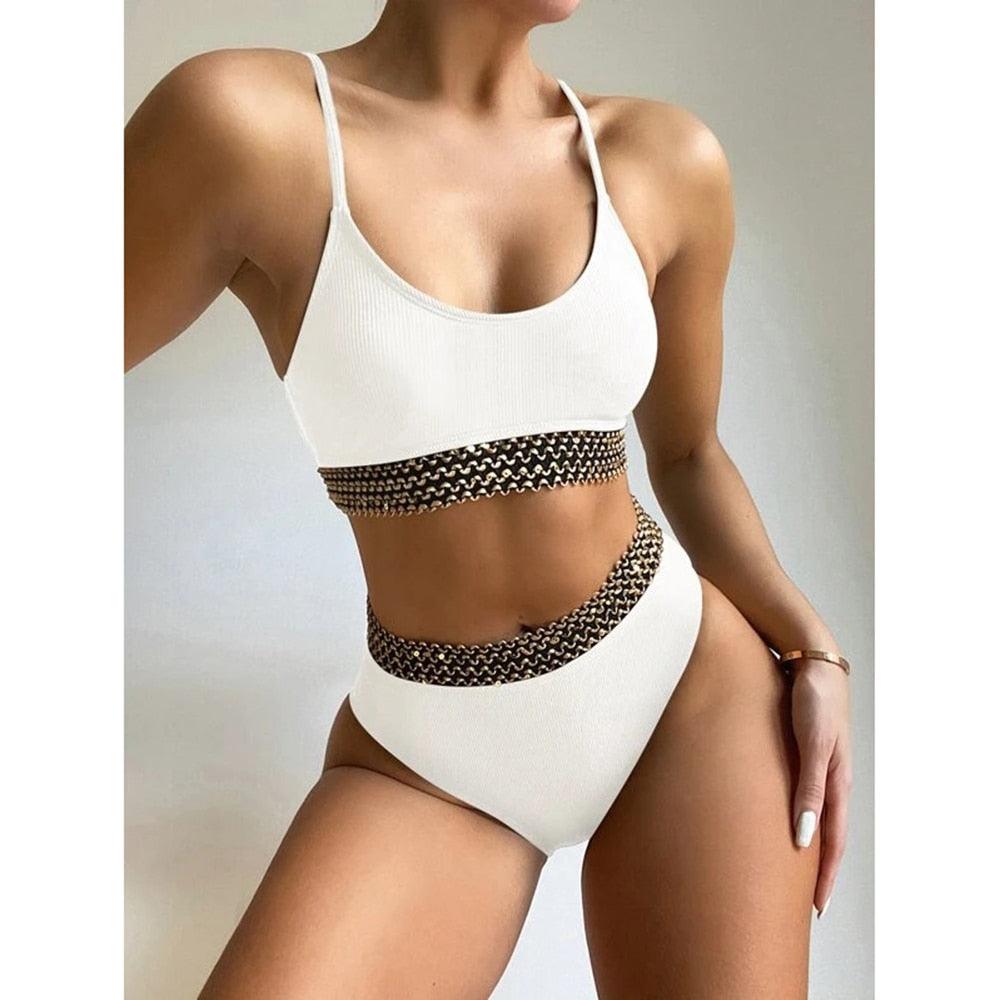Women’s High-Waisted Push-Up Bikini Set