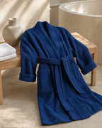 Turkish Cotton Terry Cloth Pleated Bathrobe