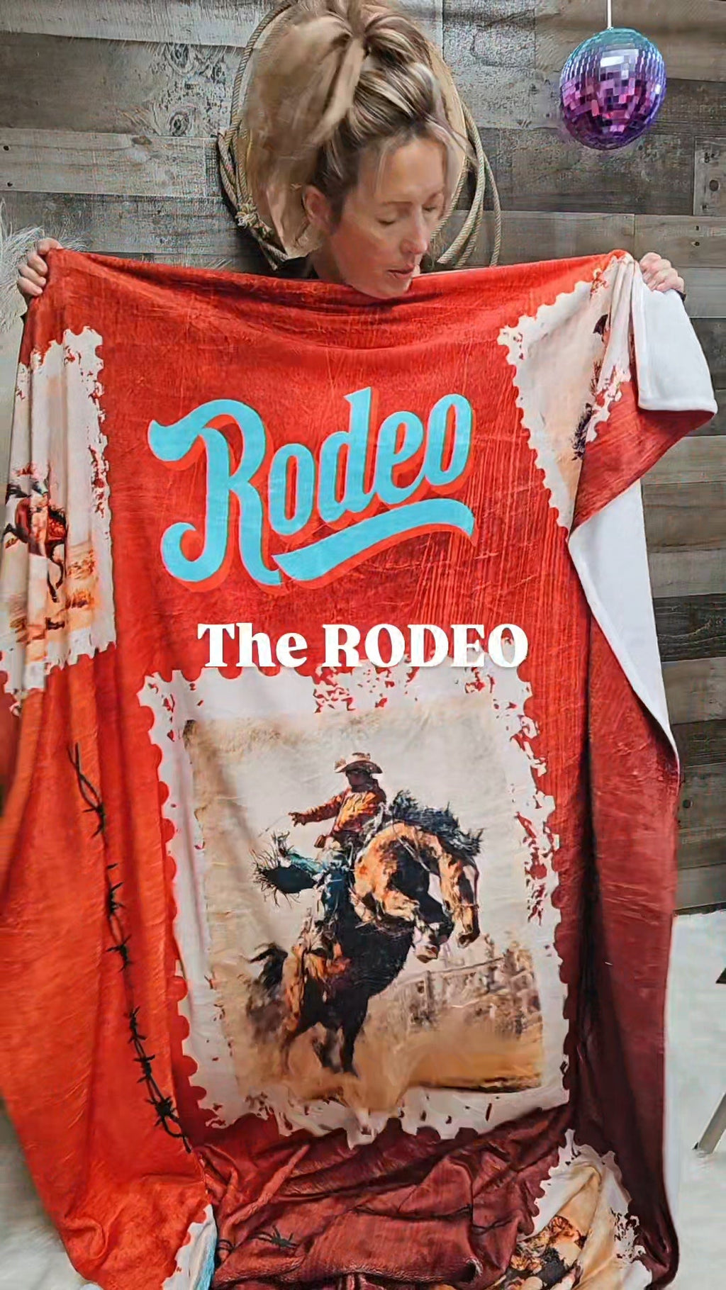 Baha Ranch Western Rodeo Throw Blanket