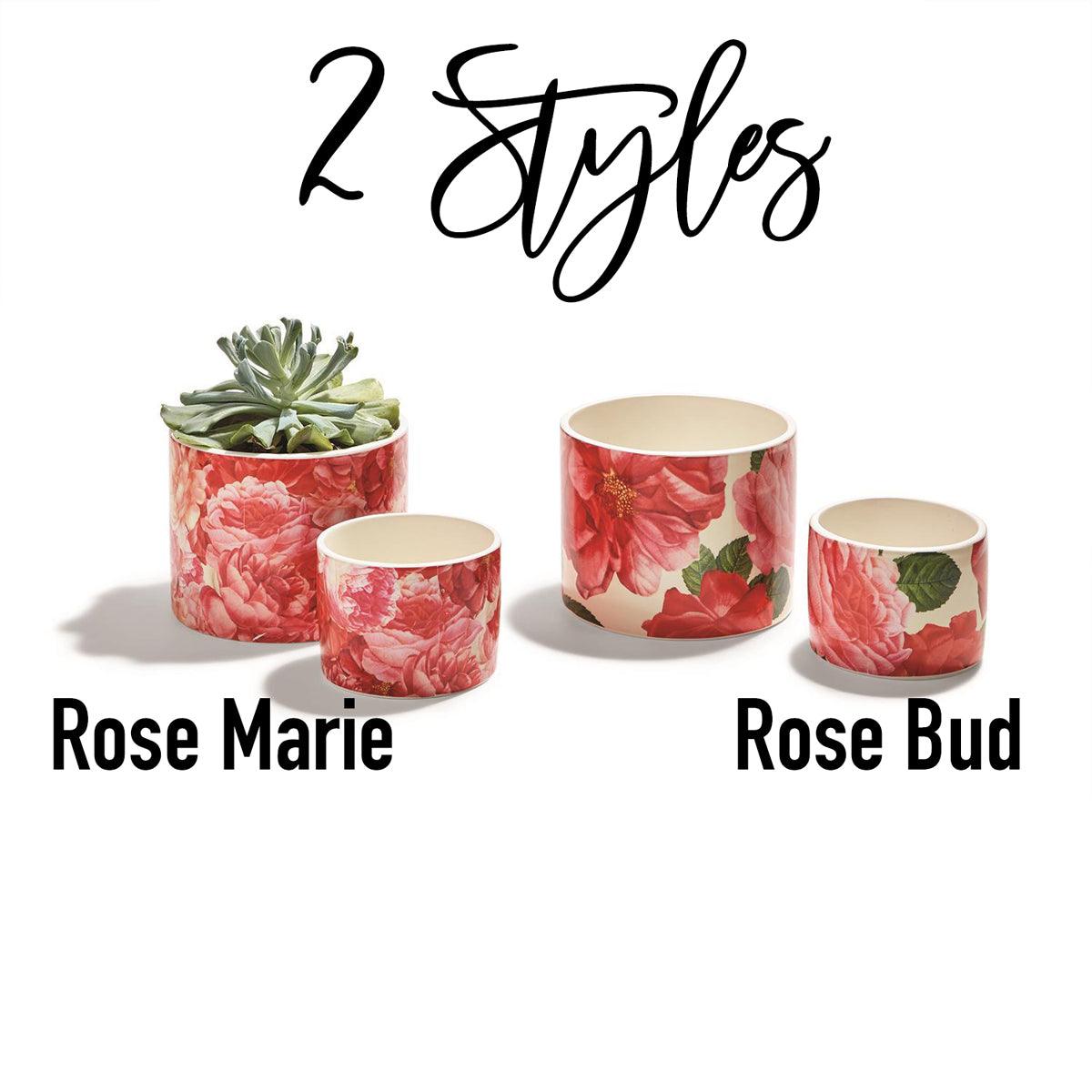 Rose Marie Floral Ceramic Cachepot