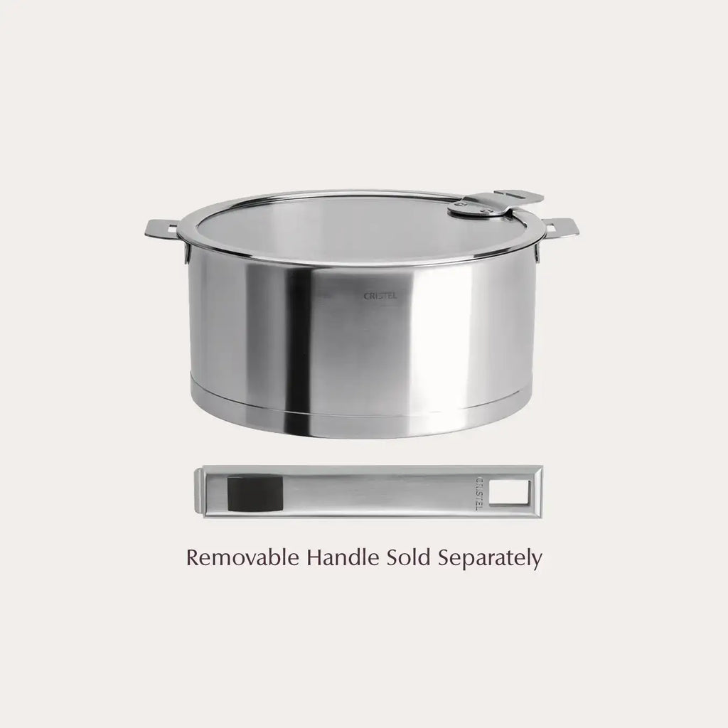 French-Made 18/10 Stainless Steel Saucepan with Lid