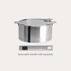 French-Made 18/10 Stainless Steel Saucepan with Lid