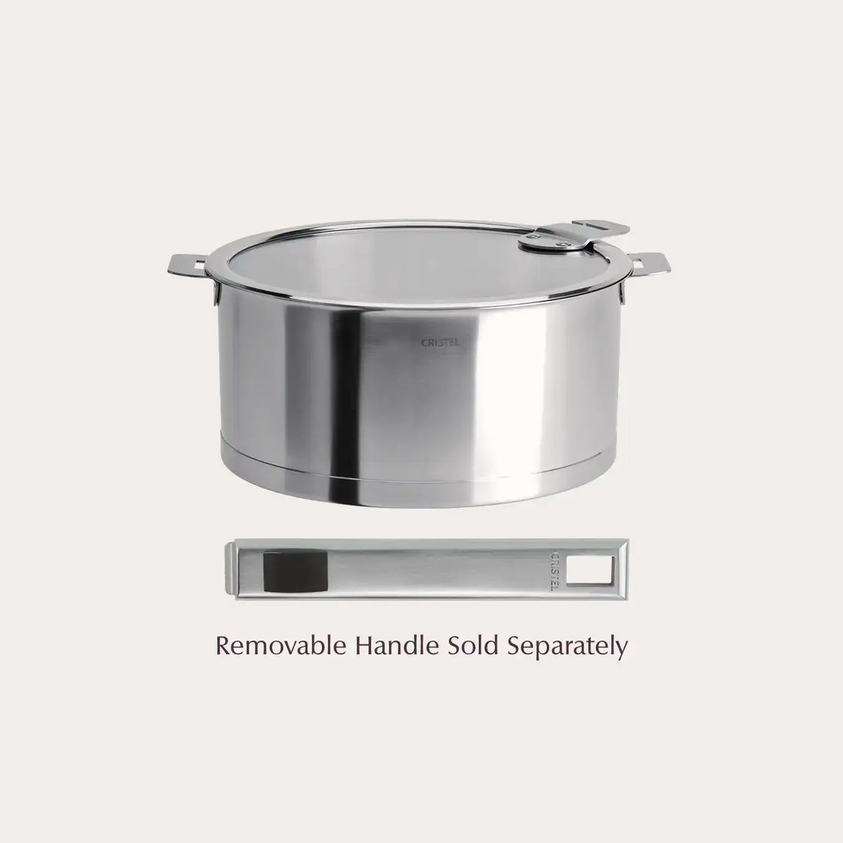 French-Made 18/10 Stainless Steel Saucepan with Lid