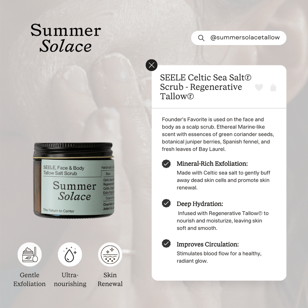 SEELE – Exfoliating Sea Salt Scrub | Celtic Salt®, Choya Nākh, Coriander & Pearl Extract