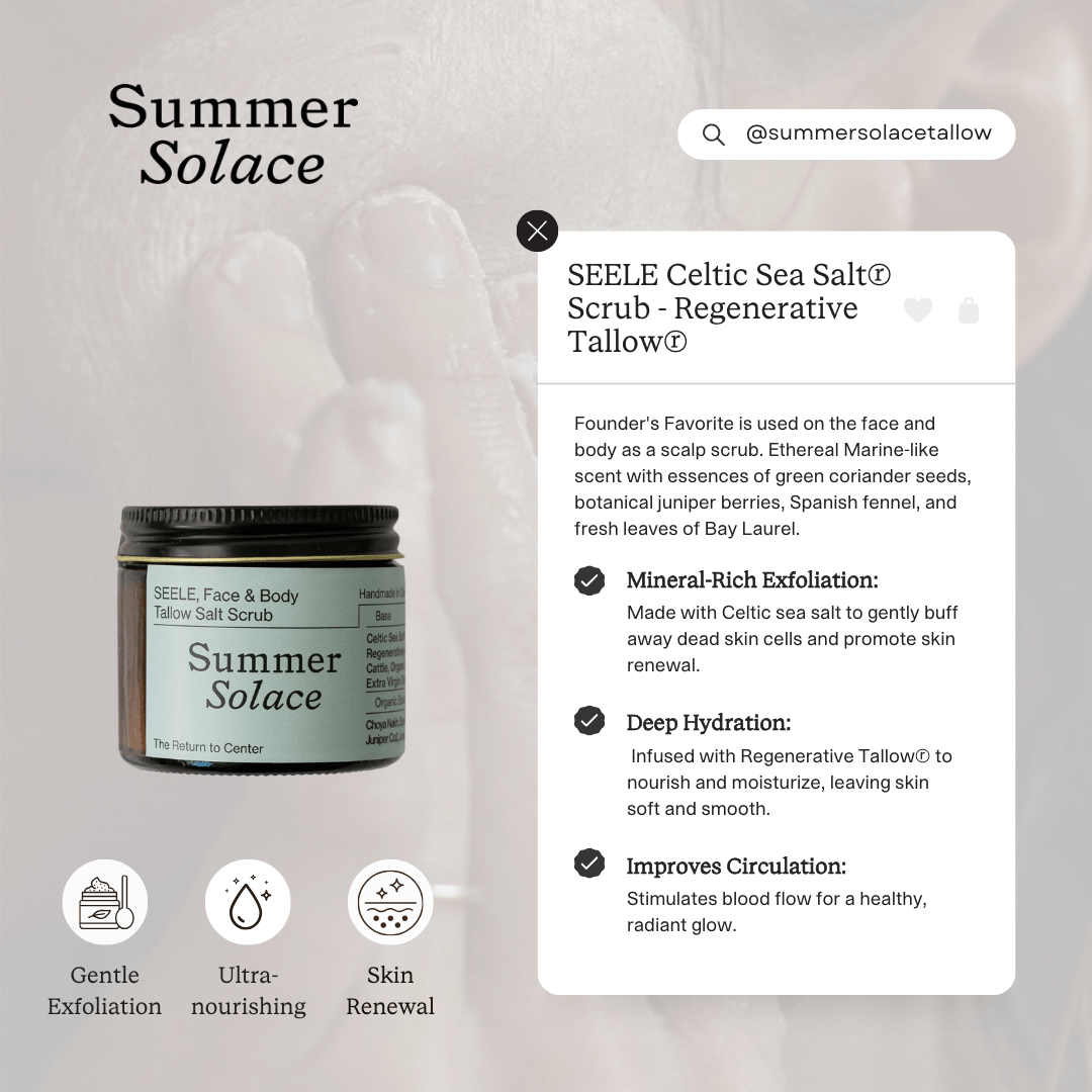 SEELE – Exfoliating Sea Salt Scrub | Celtic Salt®, Choya Nākh, Coriander & Pearl Extract