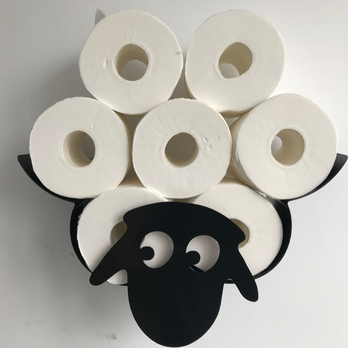Sheep Wall-Mounted Toilet Paper Holder – 7 Roll Storage Rack