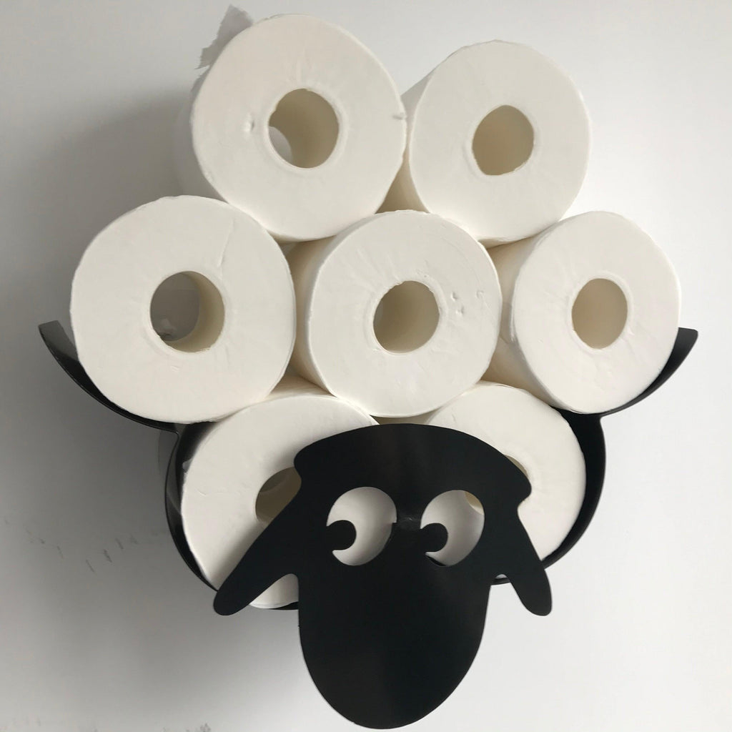 Sheep Wall-Mounted Toilet Paper Holder – 7 Roll Storage Rack
