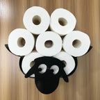 Sheep Wall-Mounted Toilet Paper Holder – 7 Roll Storage Rack