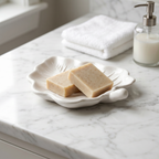White Elm Leaf Decorative Tray – Handcrafted Gypsum 6"