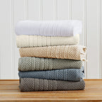 100% Cotton Checkered Jacquard Bath Towel Set