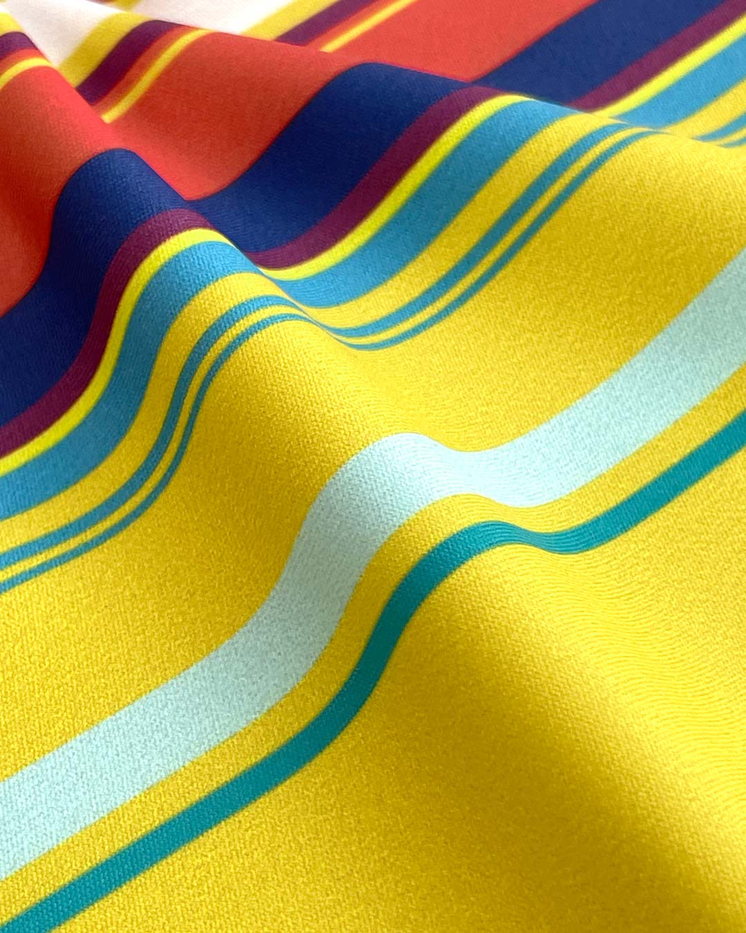 Men’s Red & Yellow Stripe Low-Rise Swim Brief