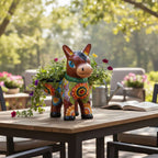 Talavera Donkey Planter | Vibrant Mexican Burro Pot