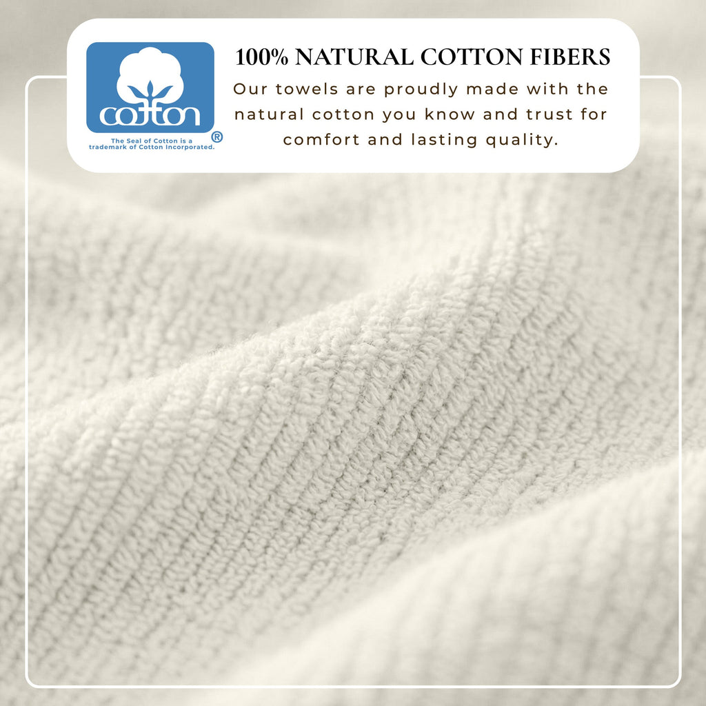 Georgiana Turkish Cotton Ribbed Bath Towel Set – 6 Piece