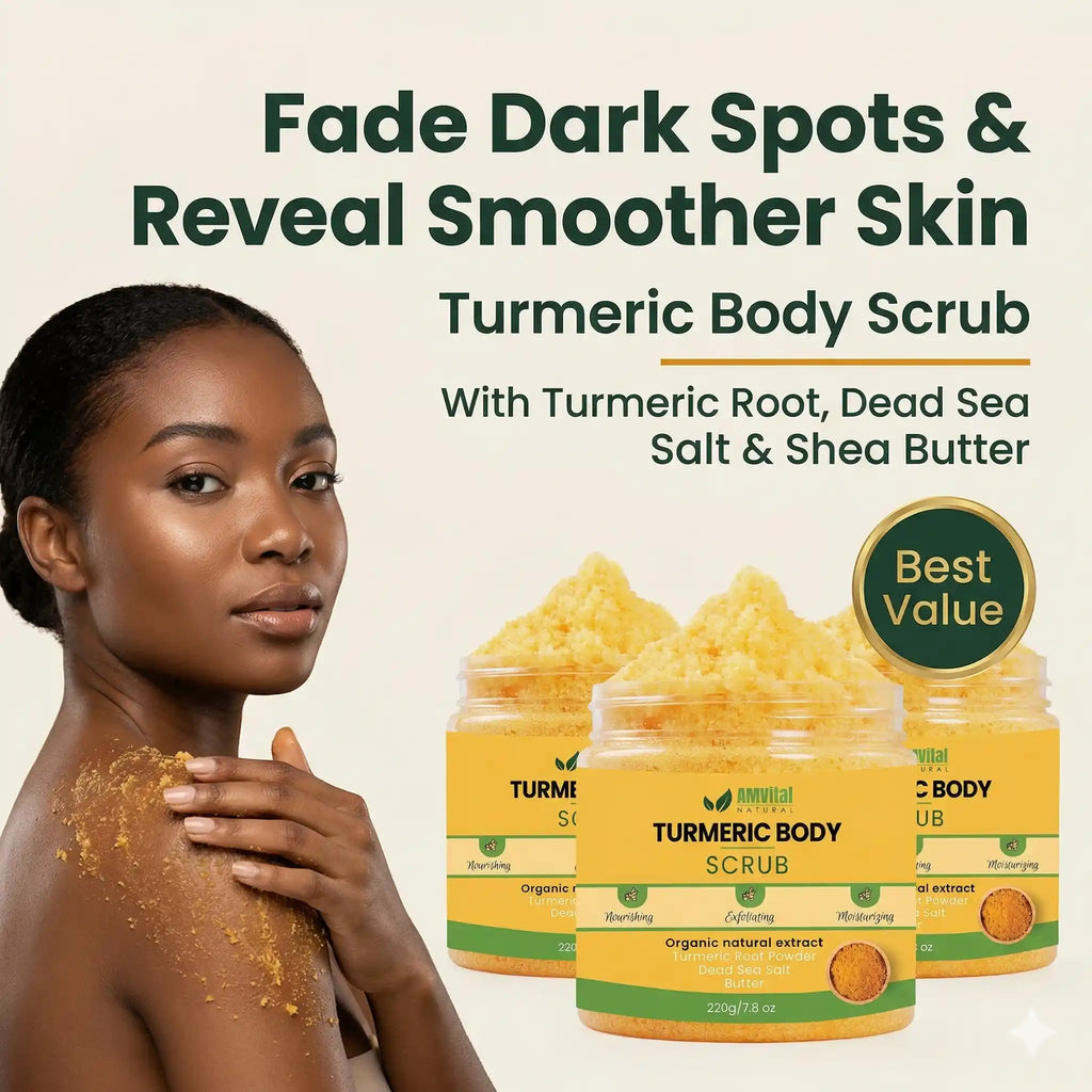 AMVital Turmeric Body Scrub – Exfoliating & Brightening Body Polish